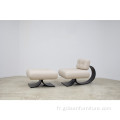 Chaise longue Alta et pouf